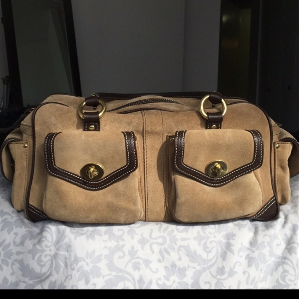 SALE Coach Suede Shoulder Bag